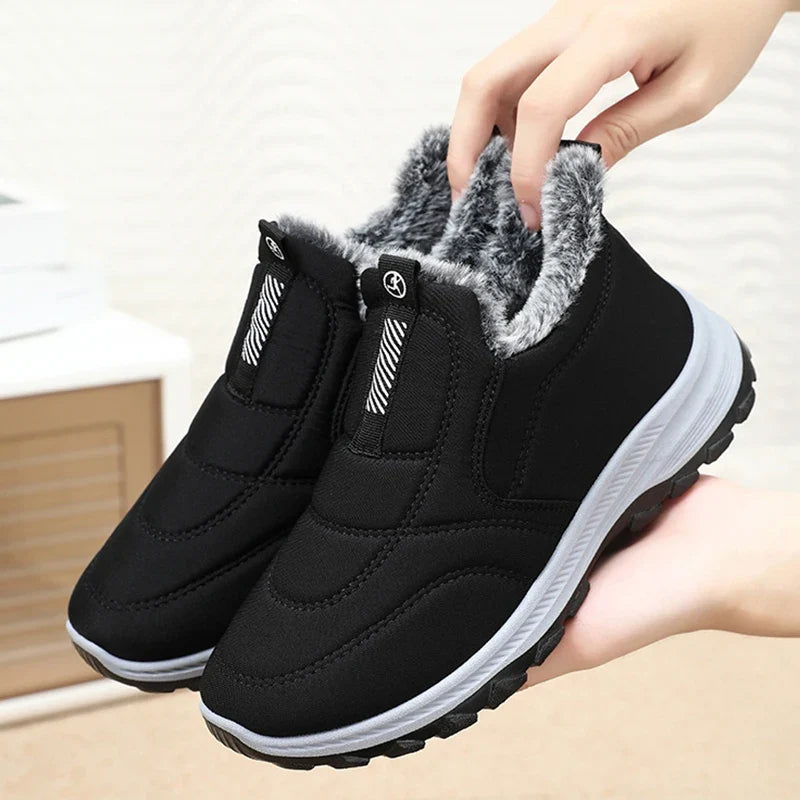 Women's Winter Snow Boots, Warm Lightweight Cotton, Non-Slip