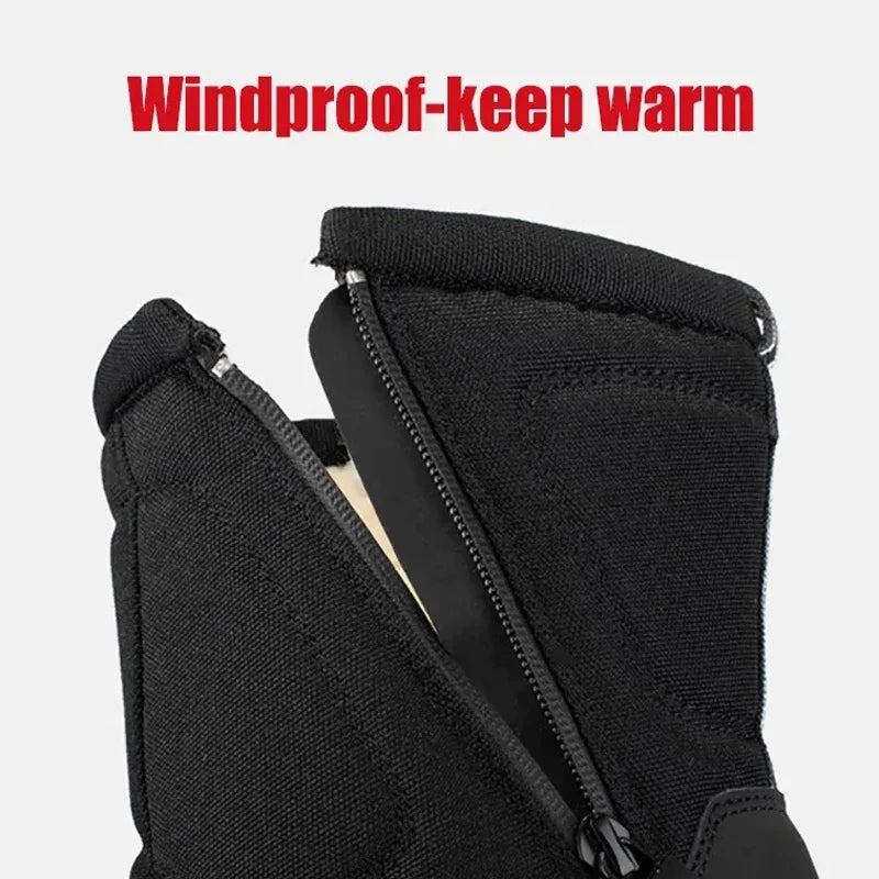 Men's Winter Waterproof Snow Boots, Warm Insulated Outdoor Boots
