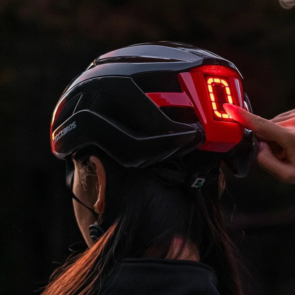 Adjustable Cycling Helmet with Rechargeable Type-C Safety Light - Front and Back