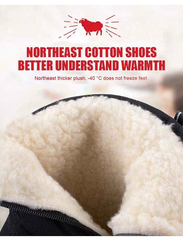 Men's Winter Waterproof Snow Boots, Warm Insulated Outdoor Boots
