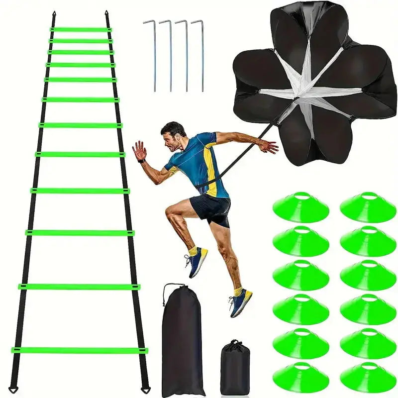 1 set Football Soccer Training Equipment Fitness Speed Training Resistant Parachute Chute Running Umbrella