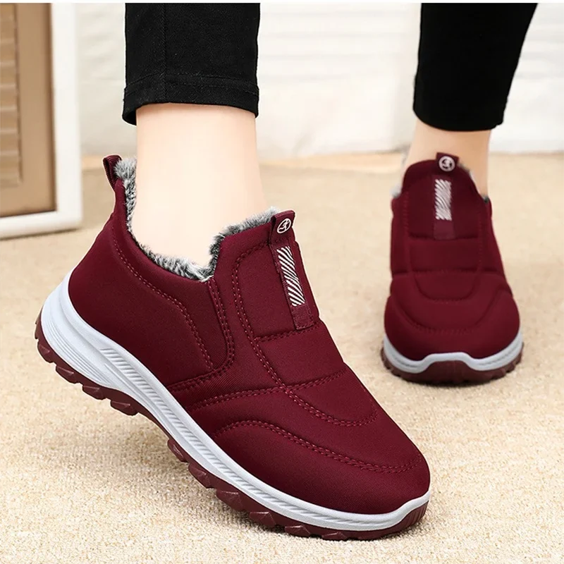 Women's Winter Snow Boots, Warm Lightweight Cotton, Non-Slip
