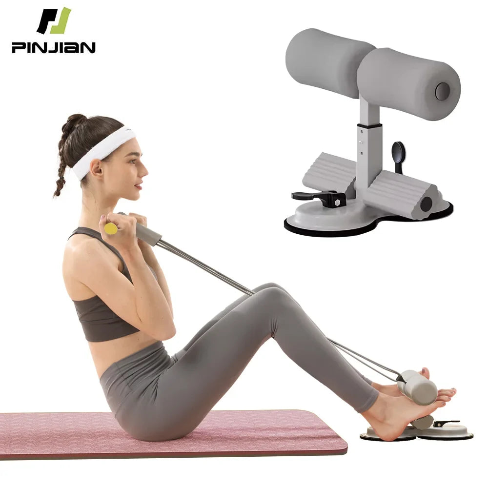 Sit Up Assistant Exercised Abdomen Arms Stomach Thighs LegsThin Fitness Suction Cup Type Sit Up Bar Self-Suction abs machine