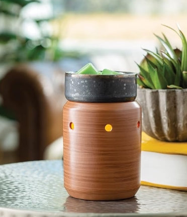 Midsize Illumination Fragrance Warmer- Pewter Walnut
