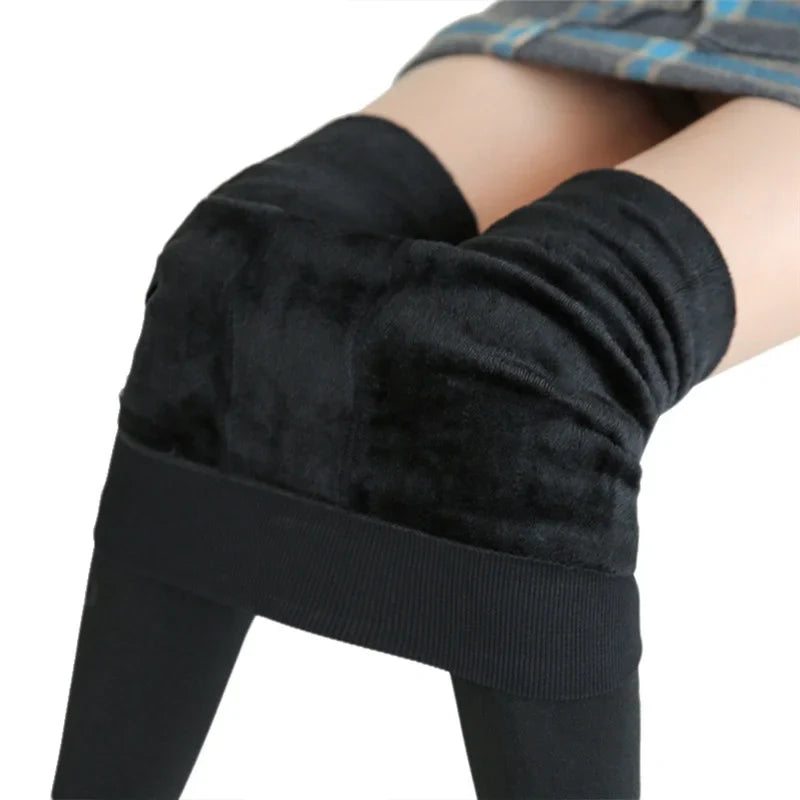 Women Winter Leggings – High Waist Warm Velvet Stretch Pants