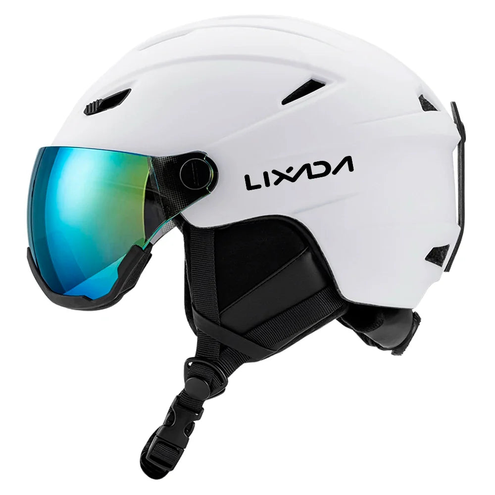 Streamlined Style Integrated Ski Helmet & Goggles