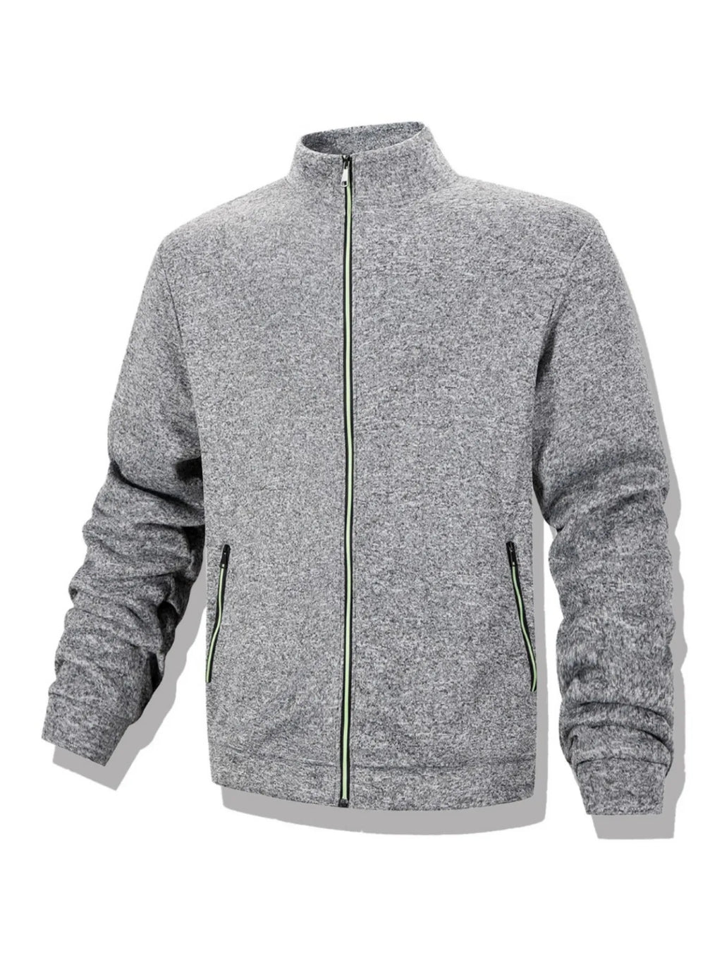 Men's Casual Sweatshirt Jackets Full Zip Up Cardigan Stand Collar Jacket Autumn Winter Male Outdoor Windproof Warm Coat