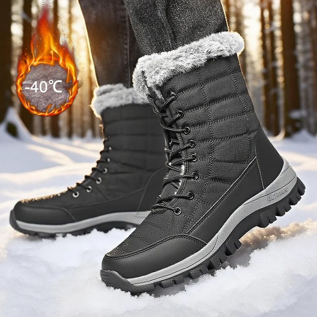 Men's Winter Snow Boots – Waterproof, Warm Outdoor