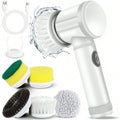 Rechargeable Electric Cleaning Brush – Cordless Spin Scrubber with Replaceable Brush Heads for Bathroom, Kitchen, and Multi-Surface Cleaning