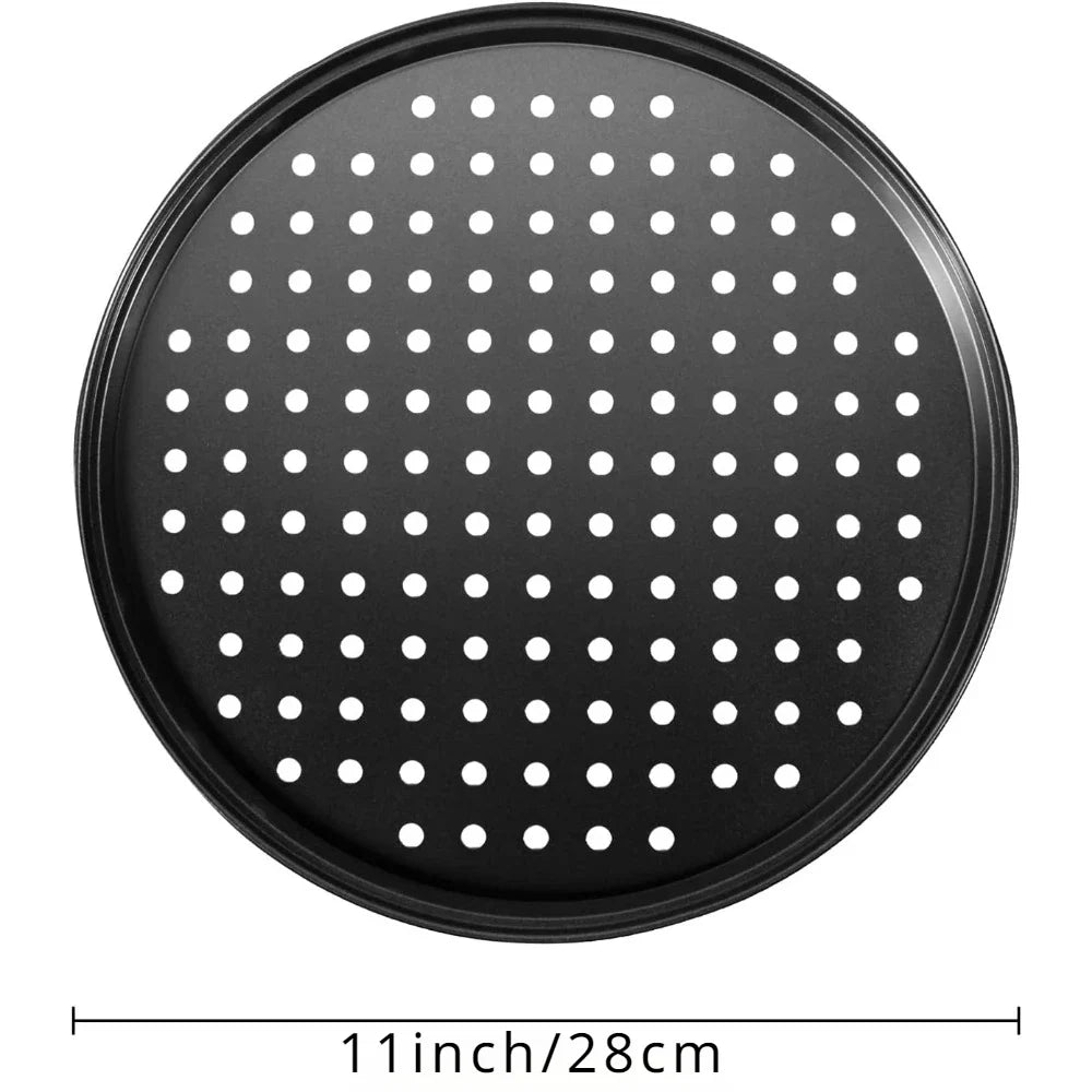 Perforated Round Pizza Pan 28 cm (11 in) Steel Oven Tray