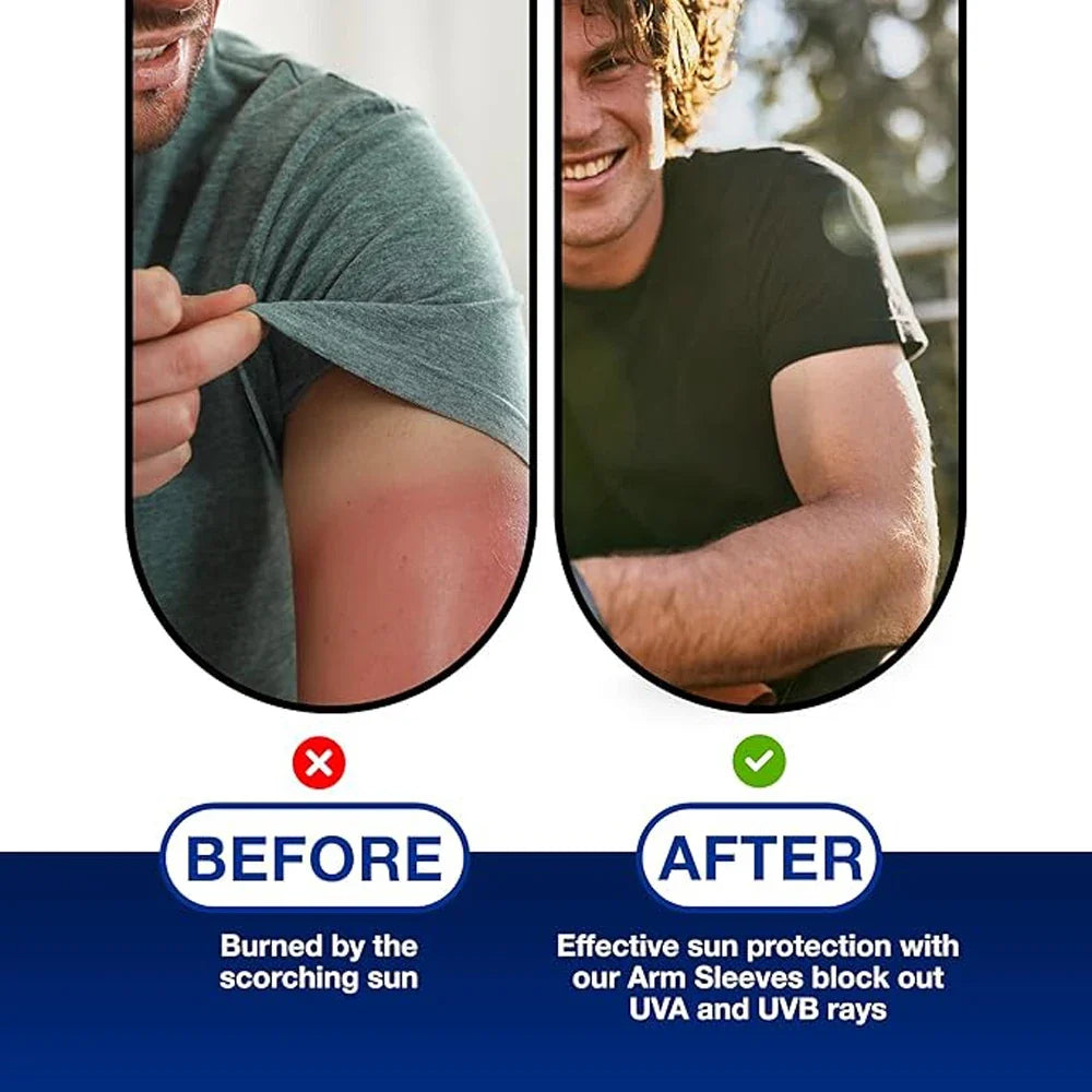 UV Protection Ice Silk Cooling Arm Sleeves for Cycling & Sports