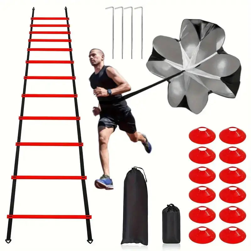 1 set Football Soccer Training Equipment Fitness Speed Training Resistant Parachute Chute Running Umbrella