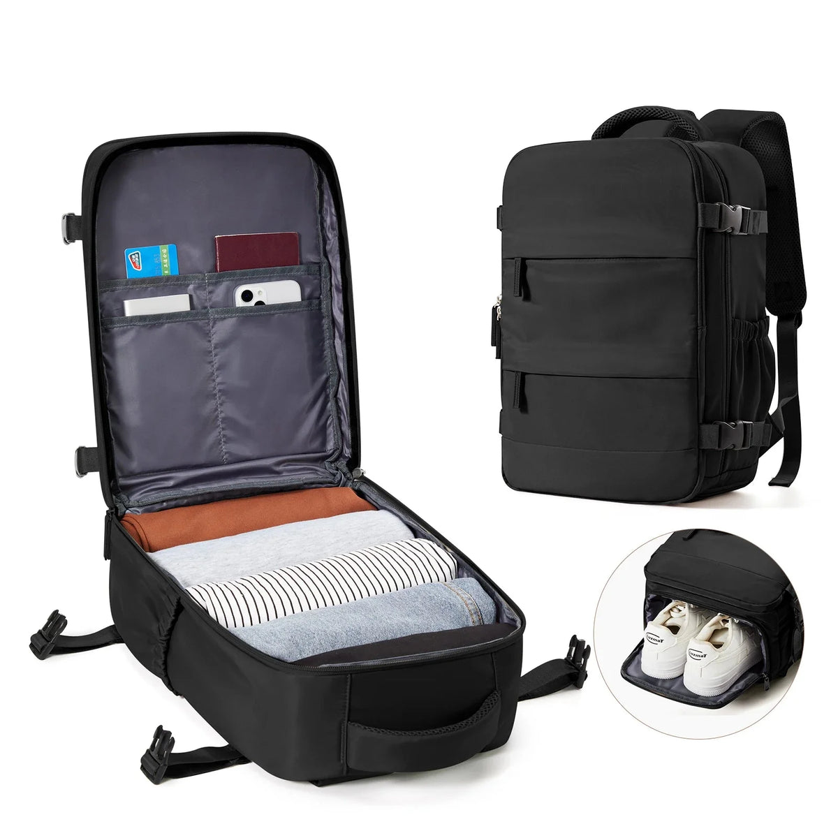 40L Laptop Backpack for Ryanair - Fits Cabin Size