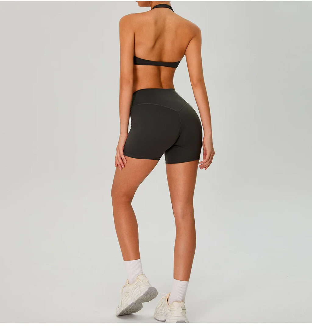 Sports Short Women Yoga Legging Shorts Squat Proof High Waist Fitness Tight Running Short Quick Drying Cycling Workout Gym Short