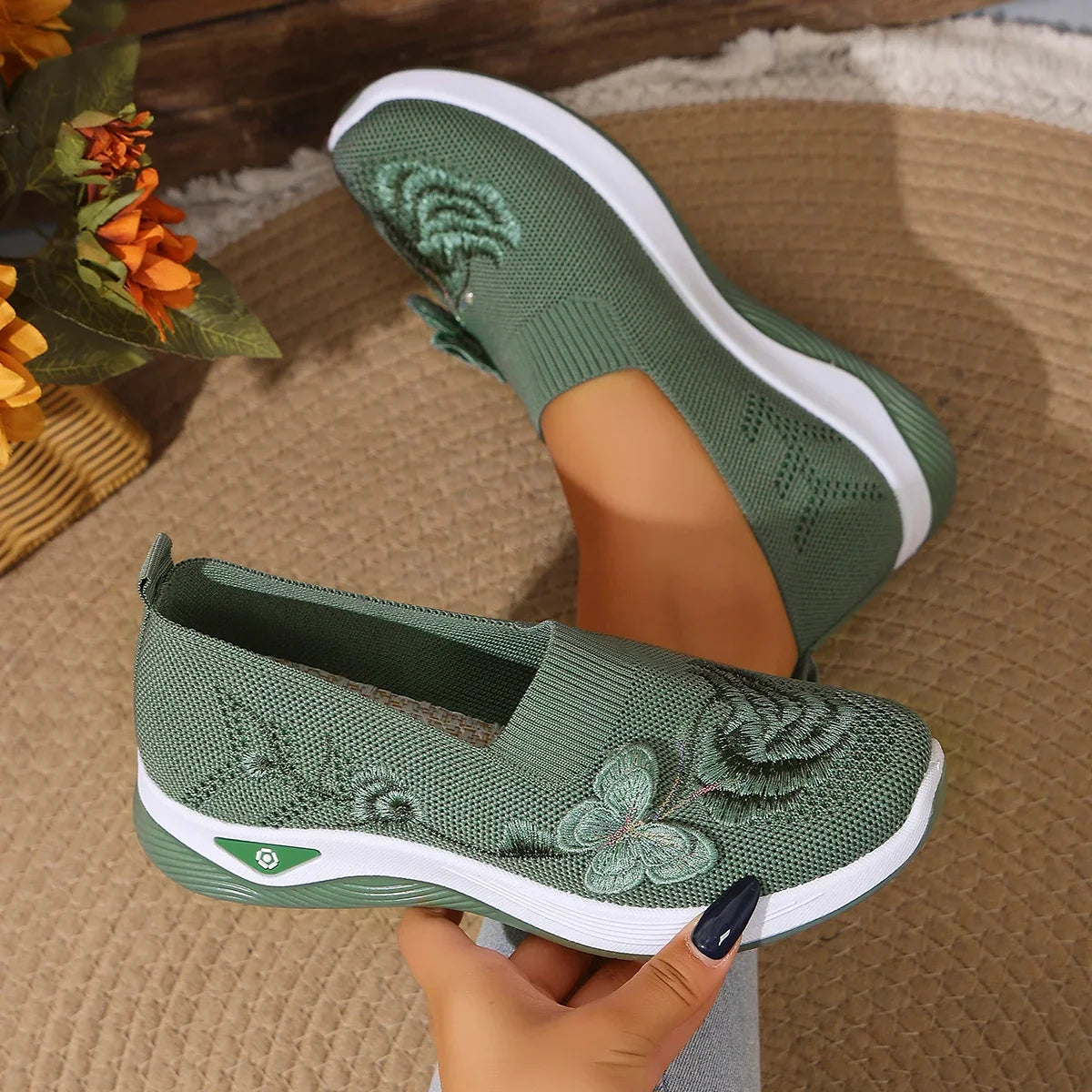Women's Lightweight Durable Knit Sneakers Microfiber Breathable Spring Summer Outdoor Daily Commute Casual Walking Shoes