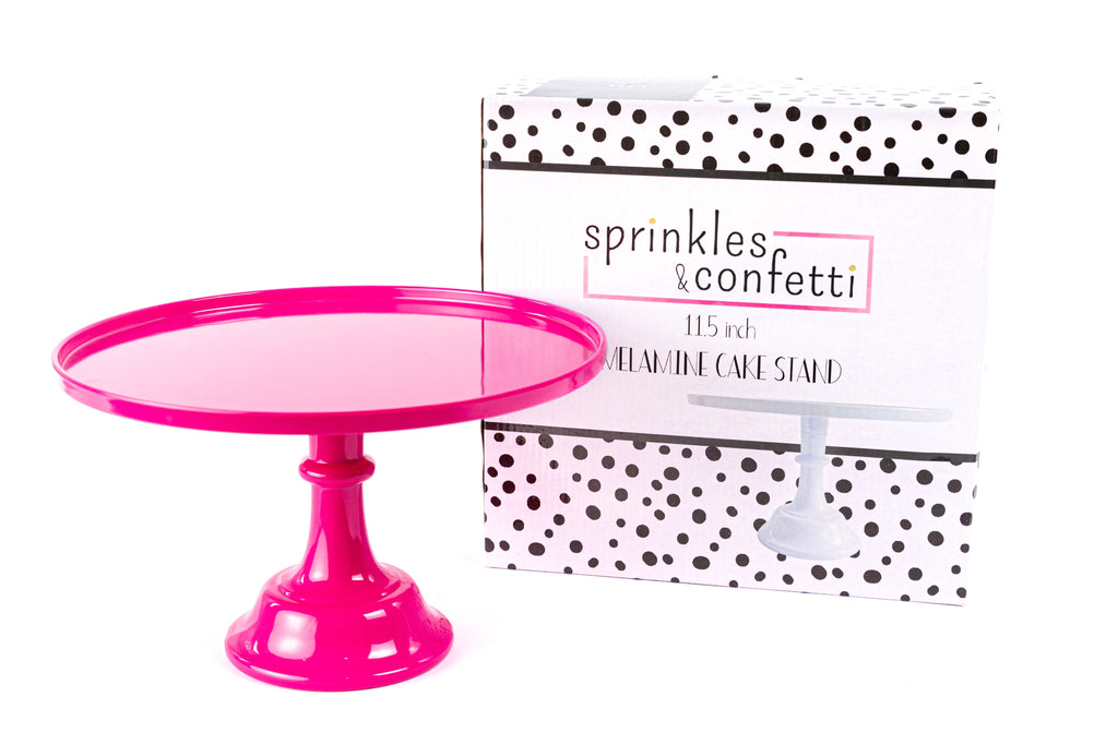 Bright Hot Pink Melamine Pedestal Cake Stand  | NEW