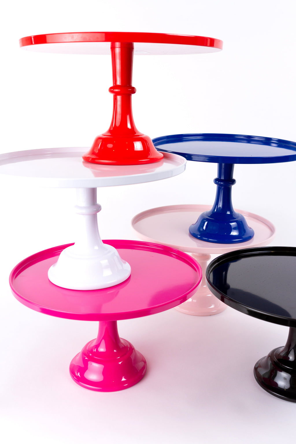 Bright Hot Pink Melamine Pedestal Cake Stand  | NEW