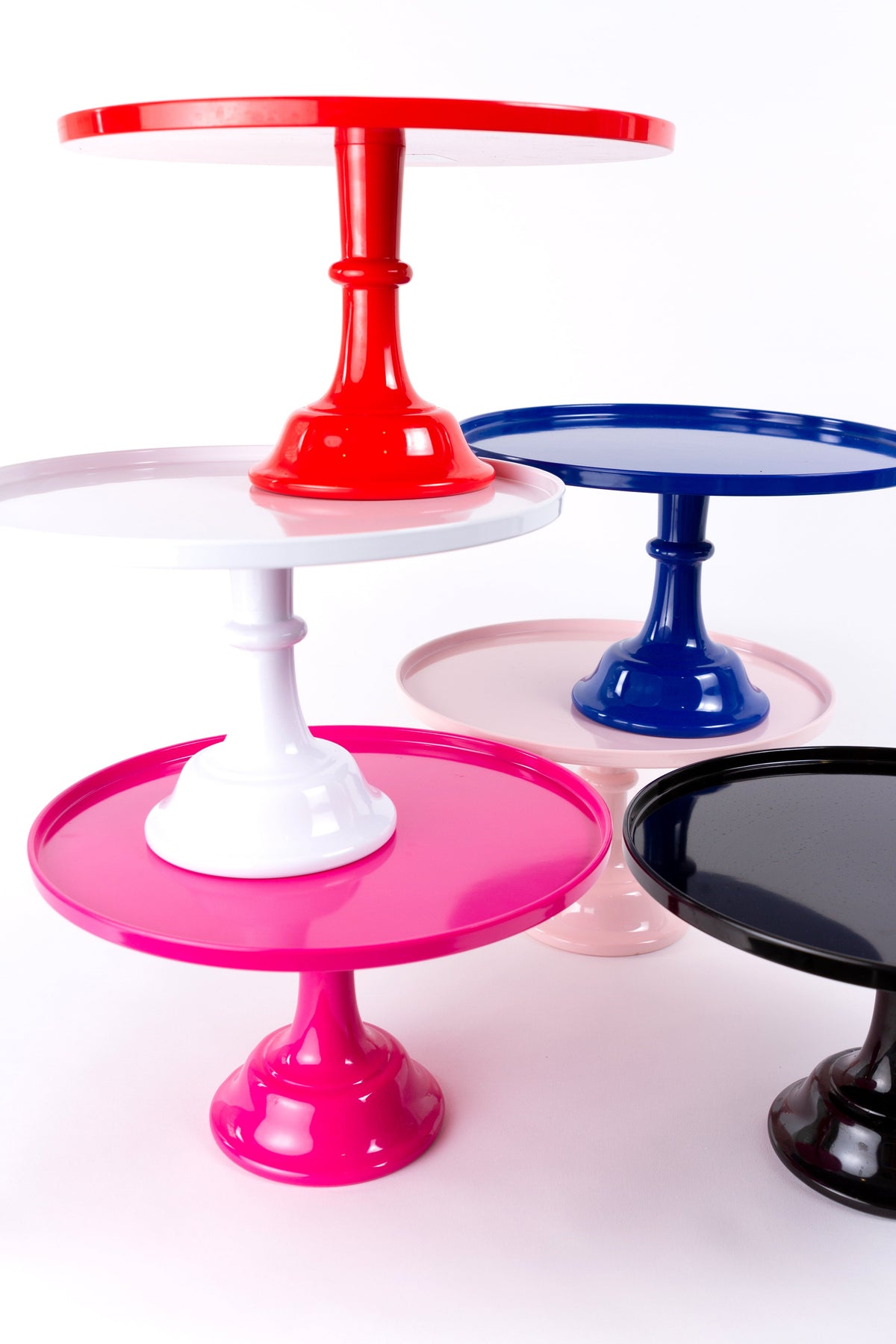 Bright Hot Pink Melamine Pedestal Cake Stand  | NEW