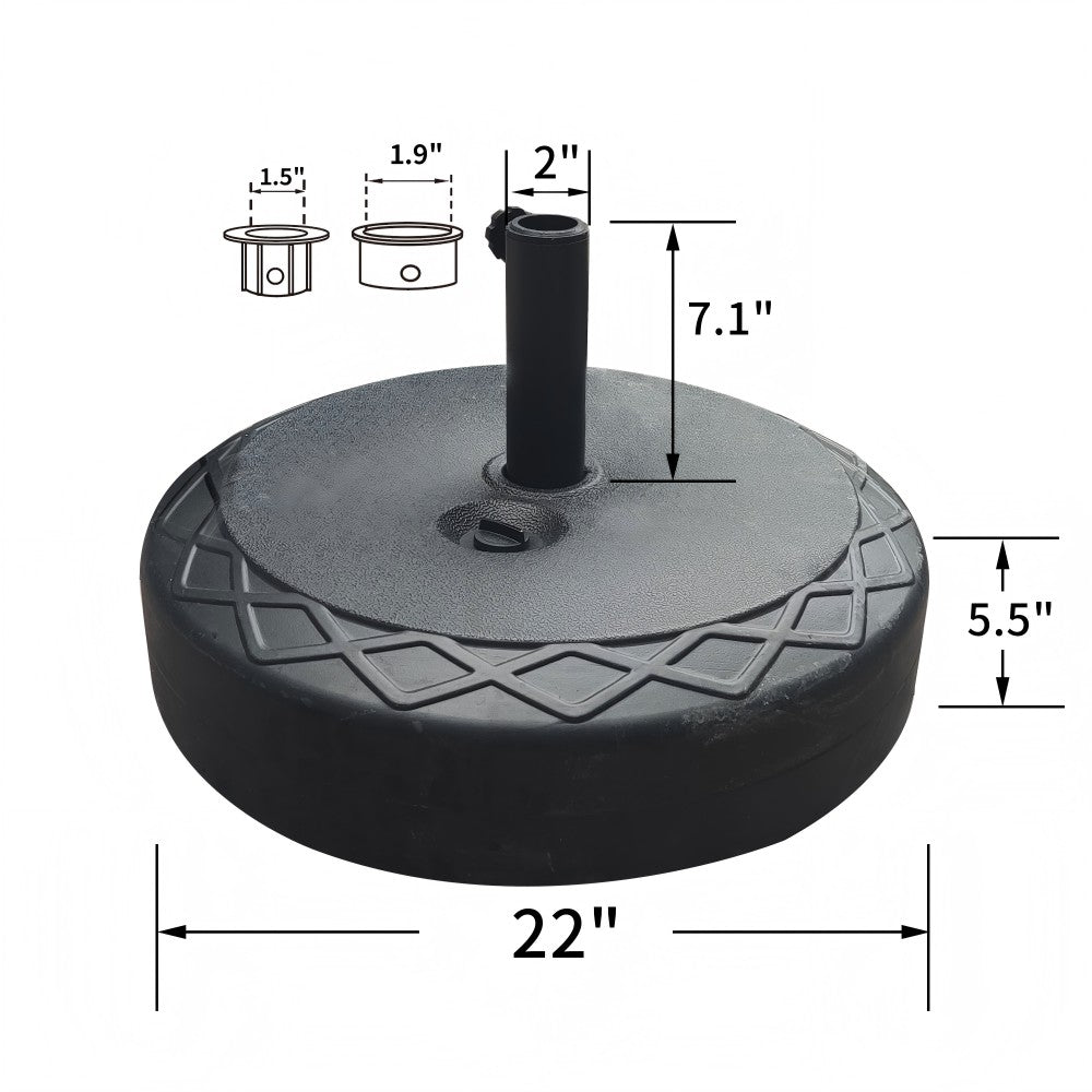 Ainfox Weighted Base for 10ft Patio Umbrella, Heavy Duty Water Filled Market Umbrella Stand