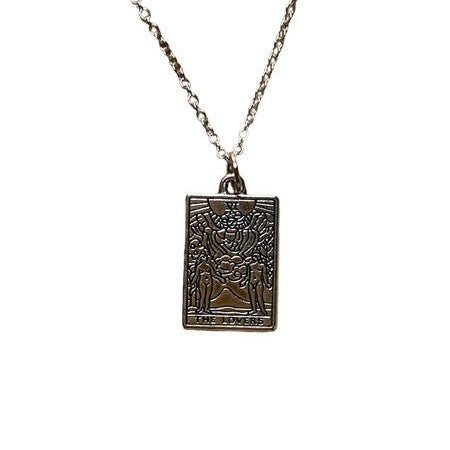 Tarot Card Necklaces - Silver Colored