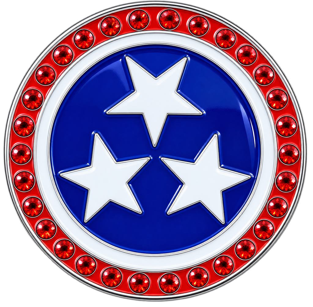 Tennessee Flag Crystal Ball Marker & Hat Clip by ReadyGOLF