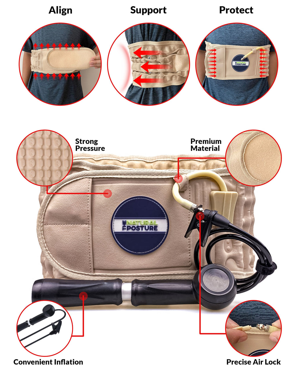 Decompression Lumbar Back Support Belt