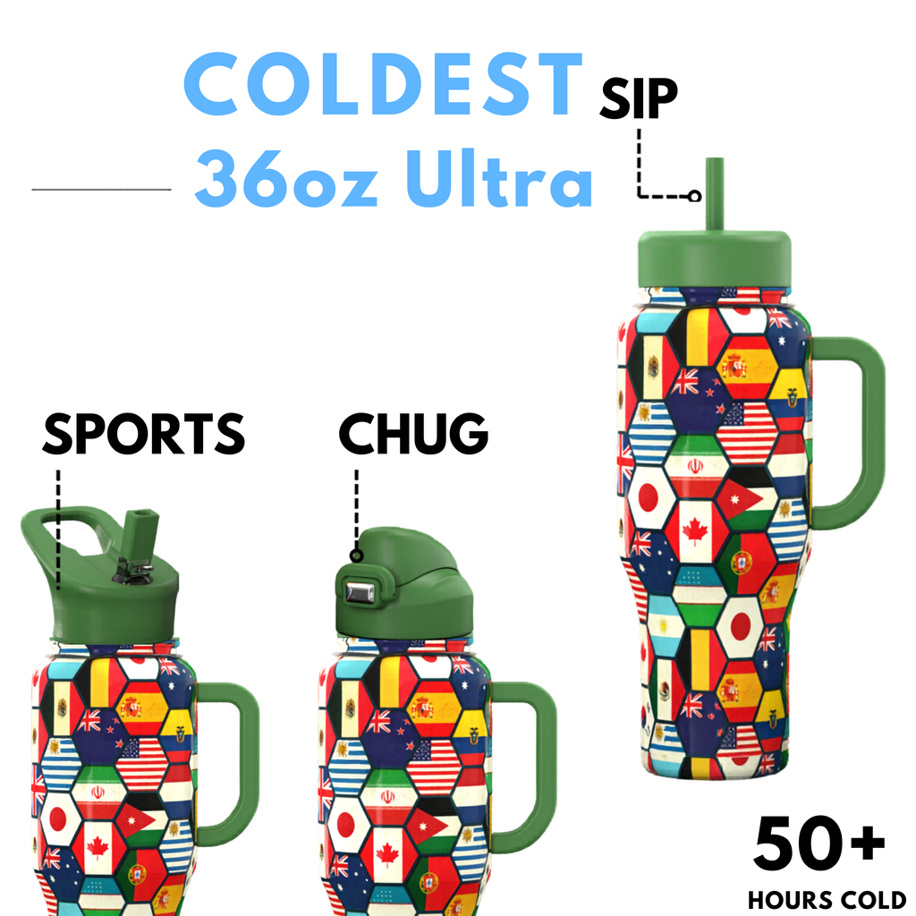 COLDEST 36oz Limitless Ultra V8 Hydration Bottle