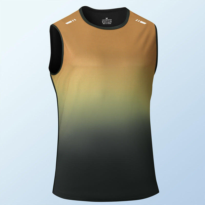 Mens Sleeveless T-shirt Ideal For Outdoor Running Fitness And Basketball