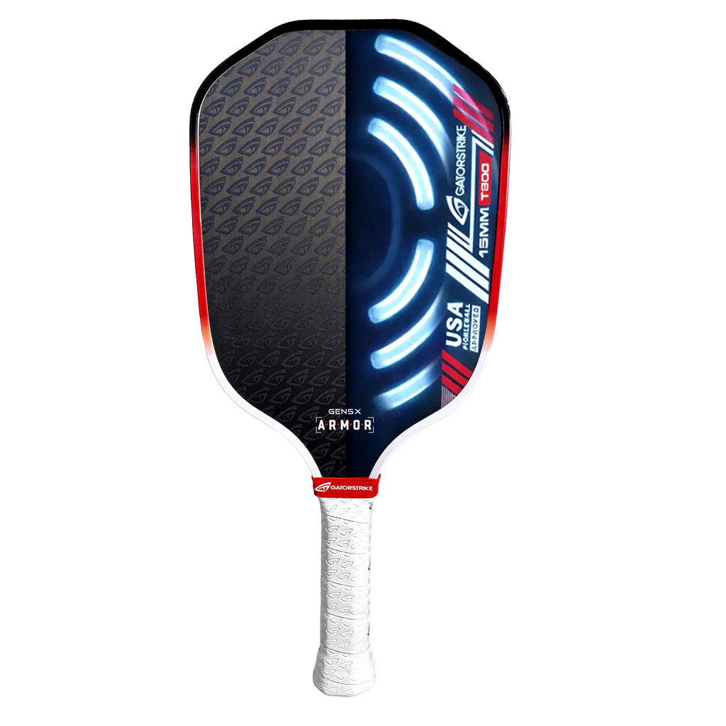 Pickleball Paddle - GatorStrike A.R.M.O.R Gen 5X — 15mm Raw Carbon All-Court Pickleball Paddle