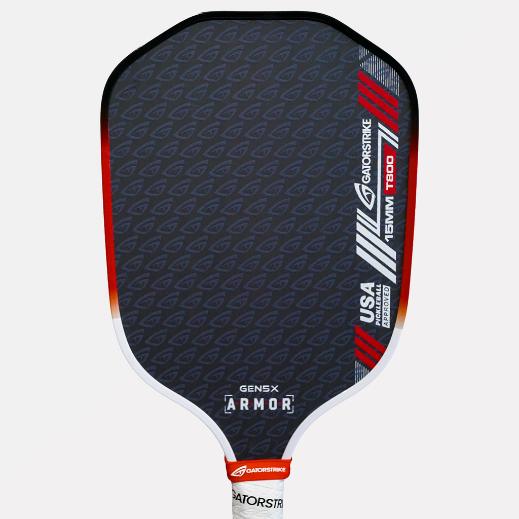 Pickleball Paddle - GatorStrike A.R.M.O.R Gen 5X — 15mm Raw Carbon All-Court Pickleball Paddle
