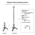 Portable Camping Lantern Multi-functional Outdoor Aluminum Alloy Retractable Bracket Long Endurance Ambience Light