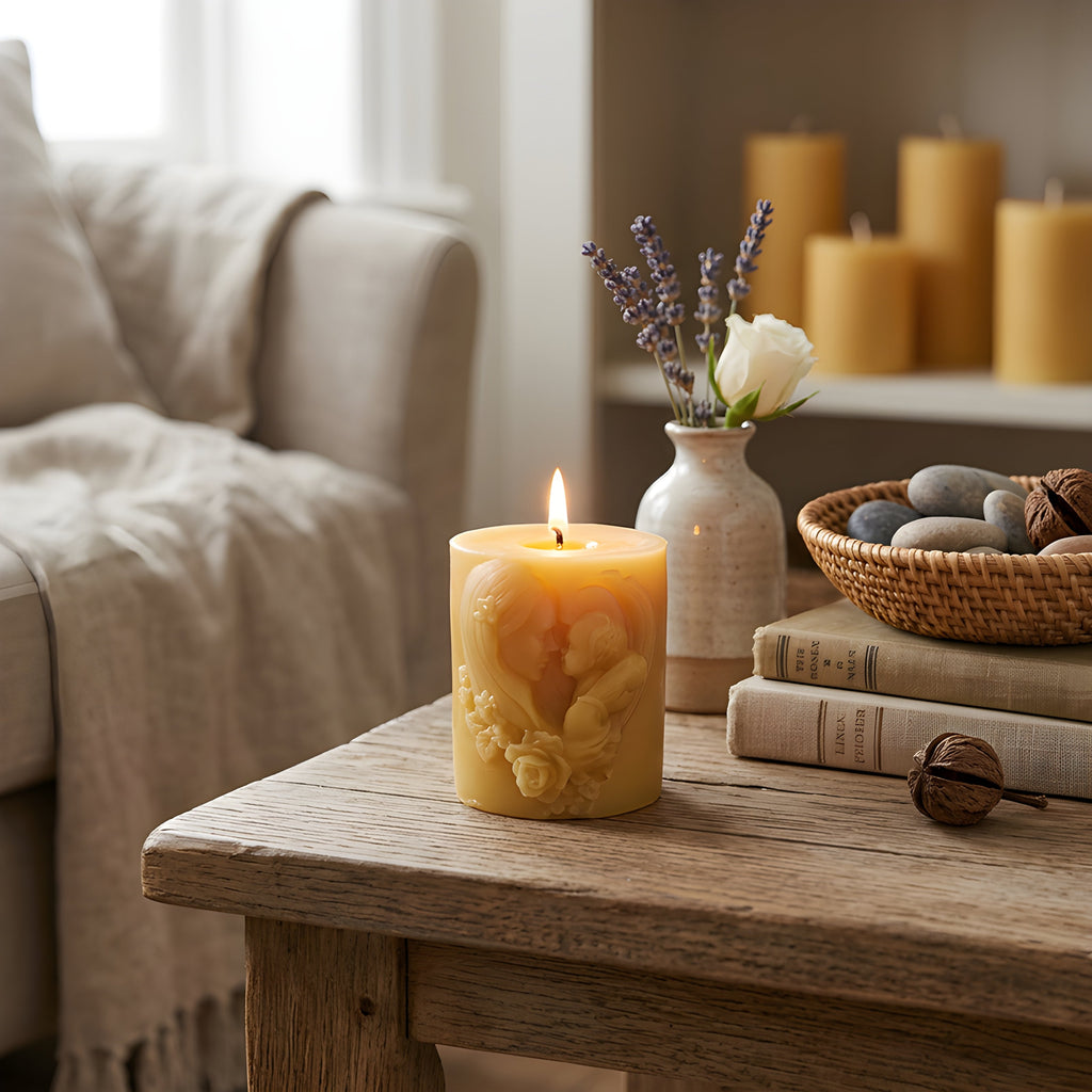 Worlds Best Mama Beeswax Candle