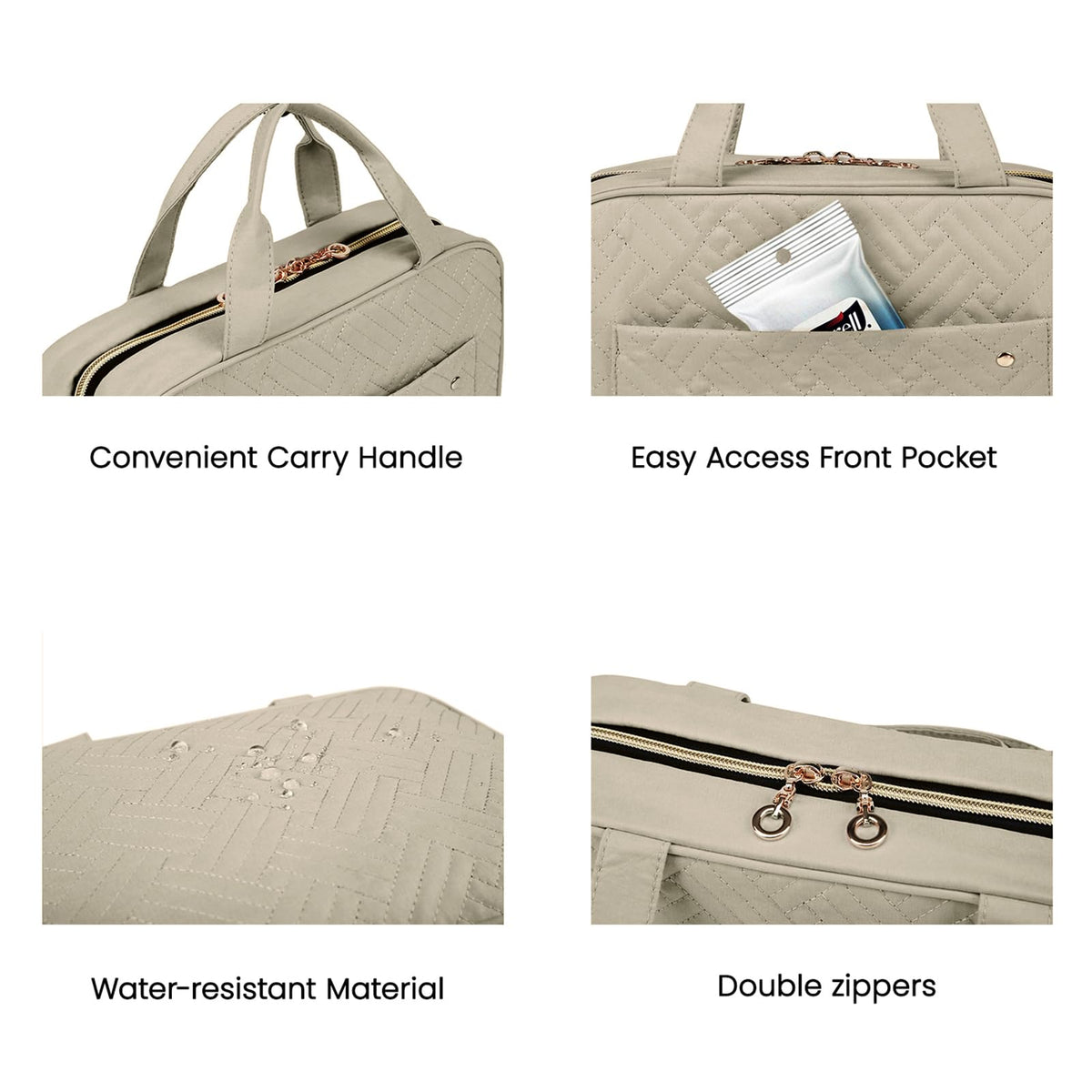 BAGSMART Toiletry Bag Travel Bag with Hanging Hook