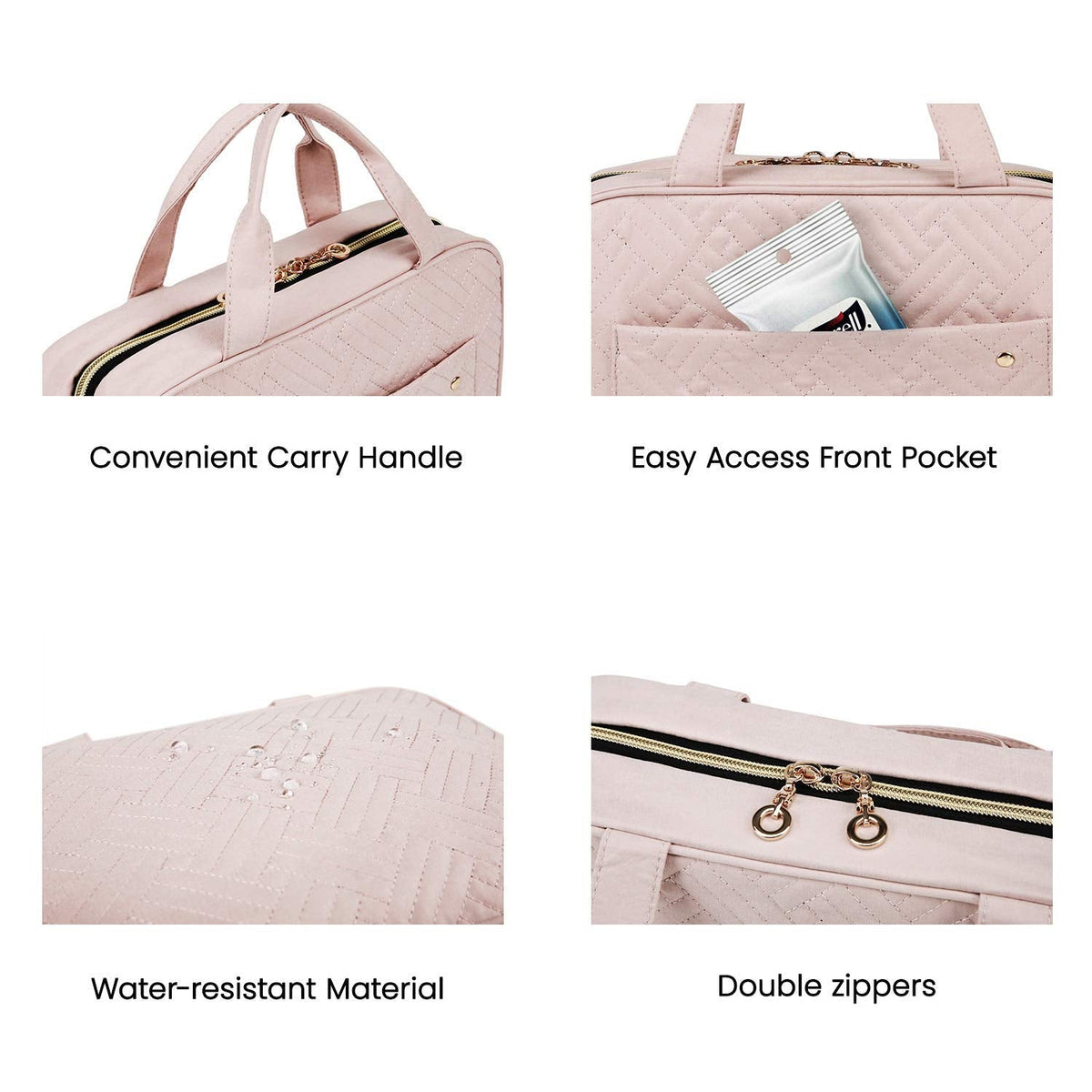 BAGSMART Toiletry Bag Travel Bag with Hanging Hook