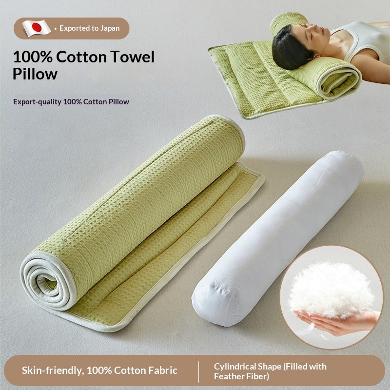Adjustable-Height Towel Neck Pillow, 60 × 140 cm