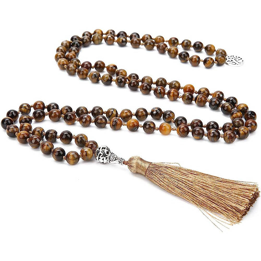 THE TRAVELER'S COLLECTION: 108 Stone Tassel Necklace