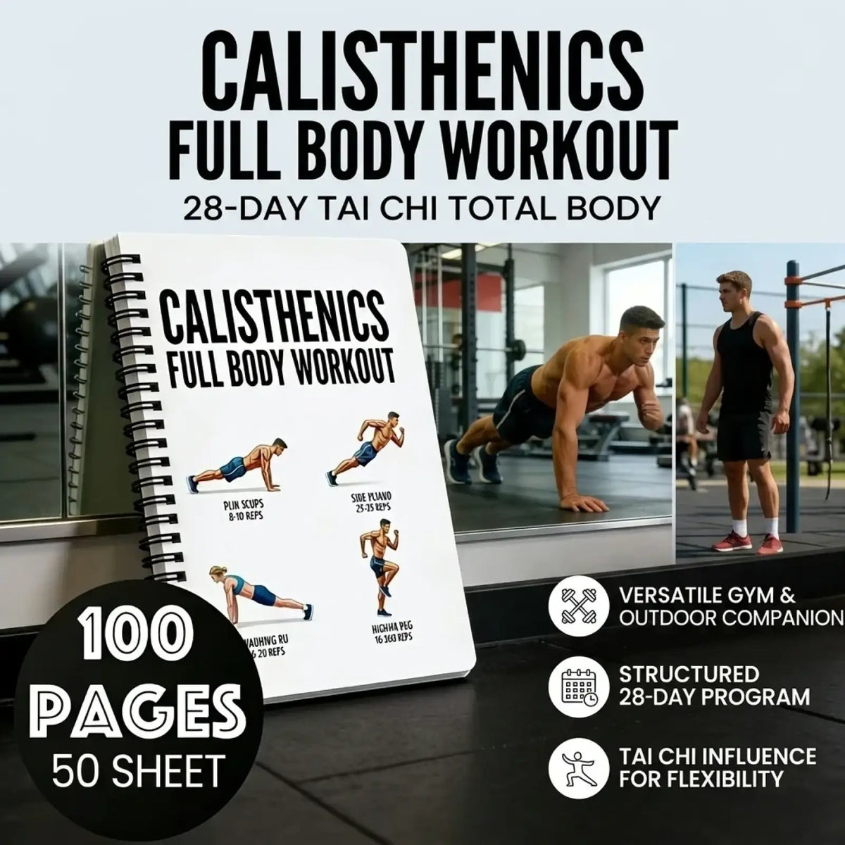 Calisthenics Workout Journal and Fitness Planner