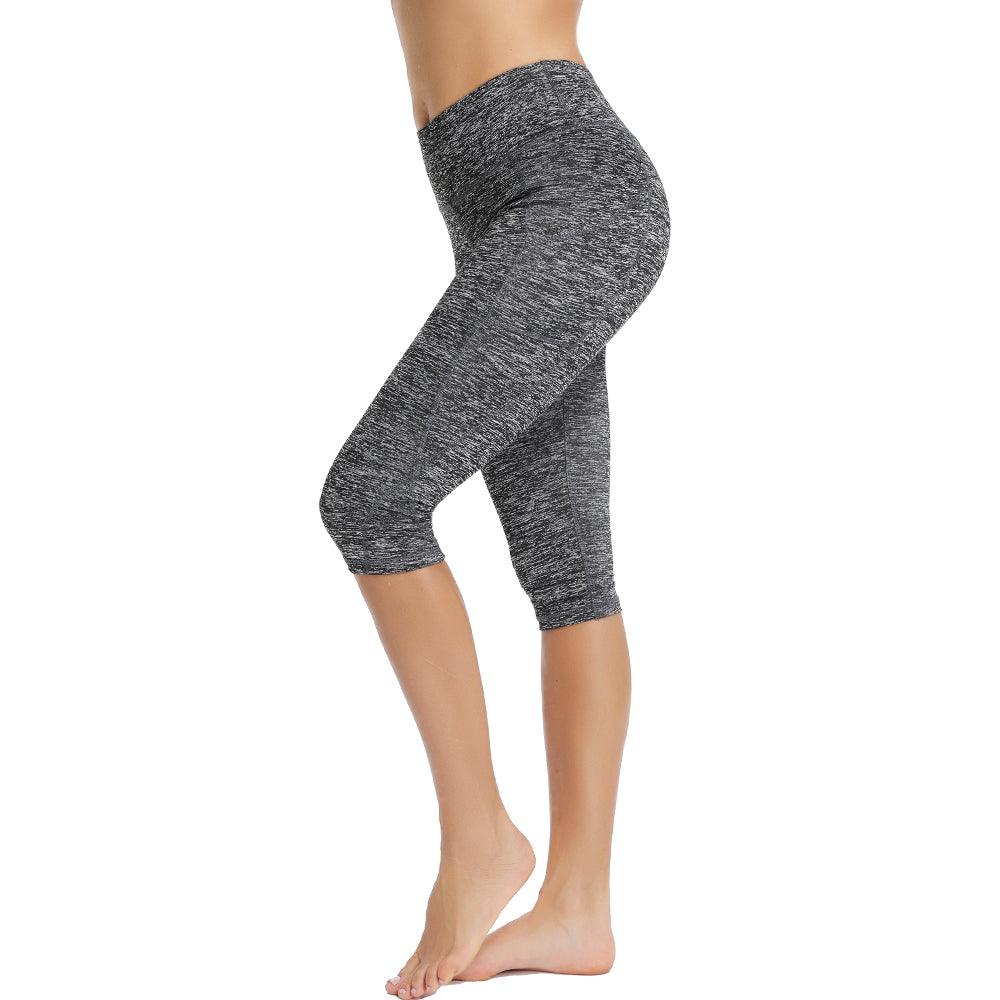 Casual Women's Yoga Pants Gym Fitness Sports Cropped Leggings Pocket Slim Pants Female Solid Color Women's Seamless Scrunch Legging Workout Leggings For Women Lift Tight Gym Yoga Home Pants