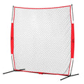 Barricade Backstop Net, 7x7 ft Ball Sports Barrier Netting, Portable Practice Equipment with Carry Bag, Protection Screen for Baseball Softball Lacrosse Soccer Hockey Training, for Backyard
