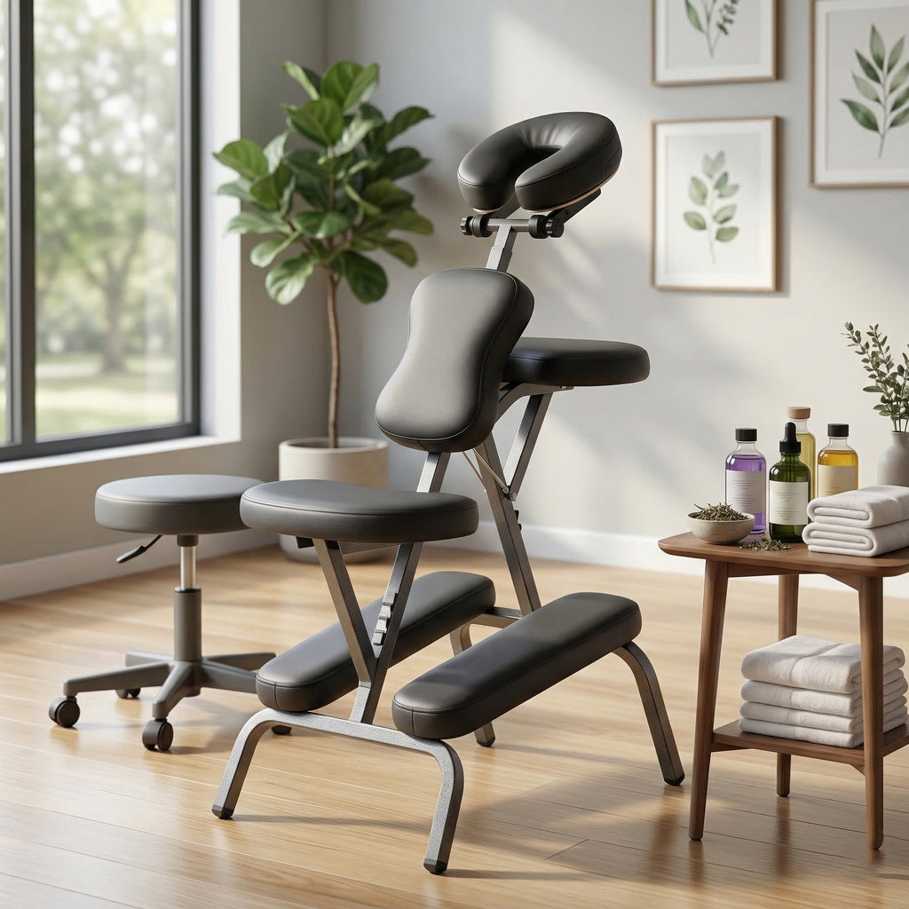 Portable Massage Chair with Adjustable Face Cradle