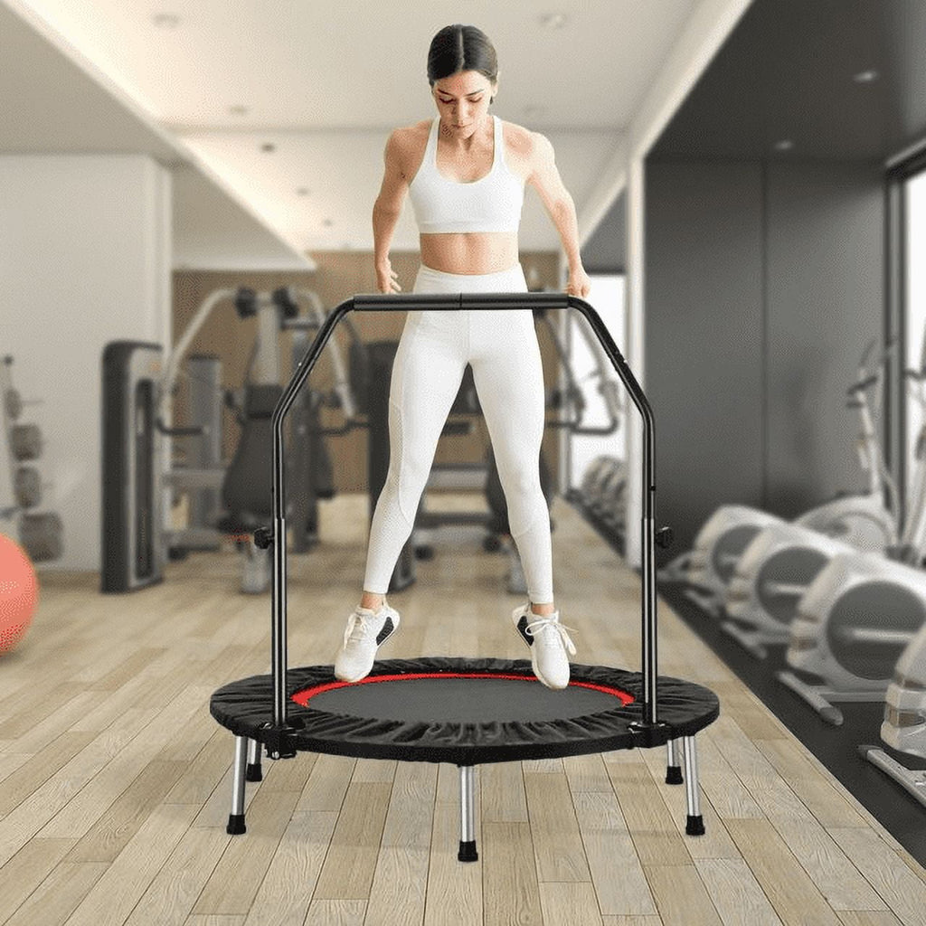 Ainfox Mini Trampoline with Adjustable Handle Bar, Fitness Rebounder, 330 lbs Load Capacity, 40 Inch