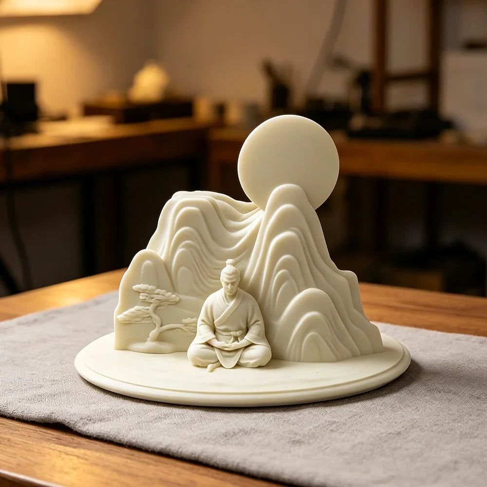 Creative Meditation "Emotional Stabilizer" Statue – 3D Printed Zen Healing Figurine