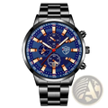 Black Stainless Steel Quartz Men Watch