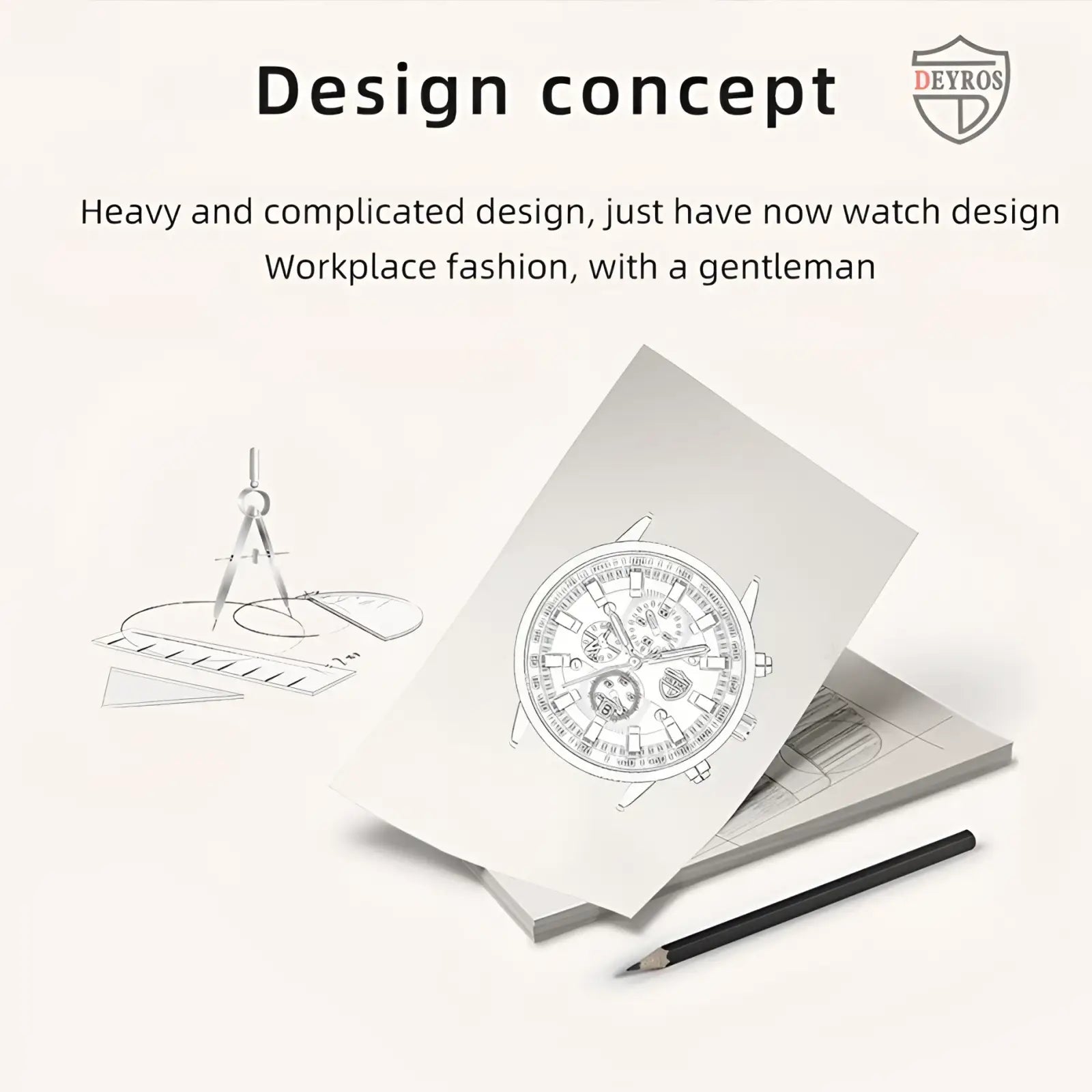 Black Stainless Steel Quartz Men Watch