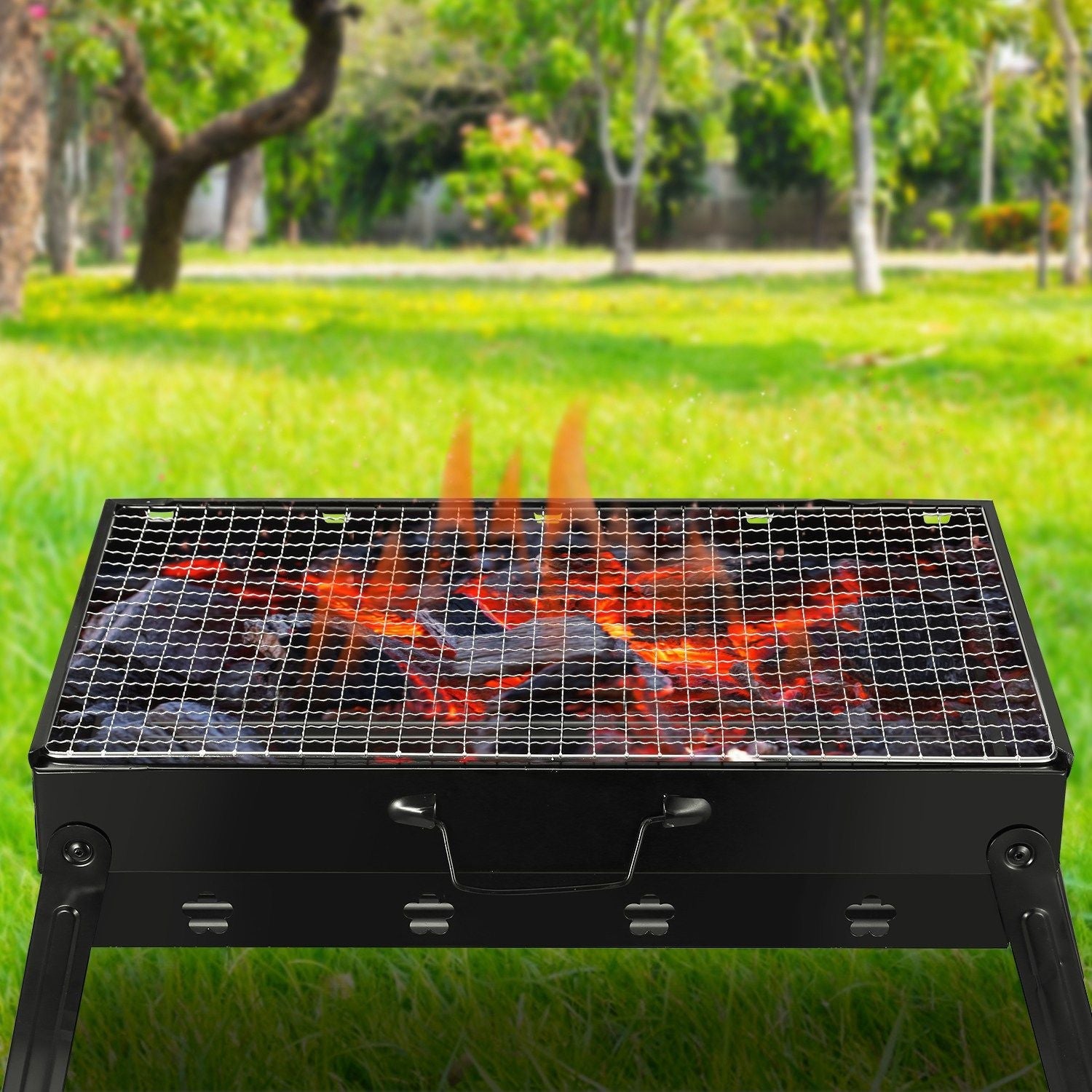 Portable Charcoal BBQ Grill – Lightweight Folding Smoker for Outdoors