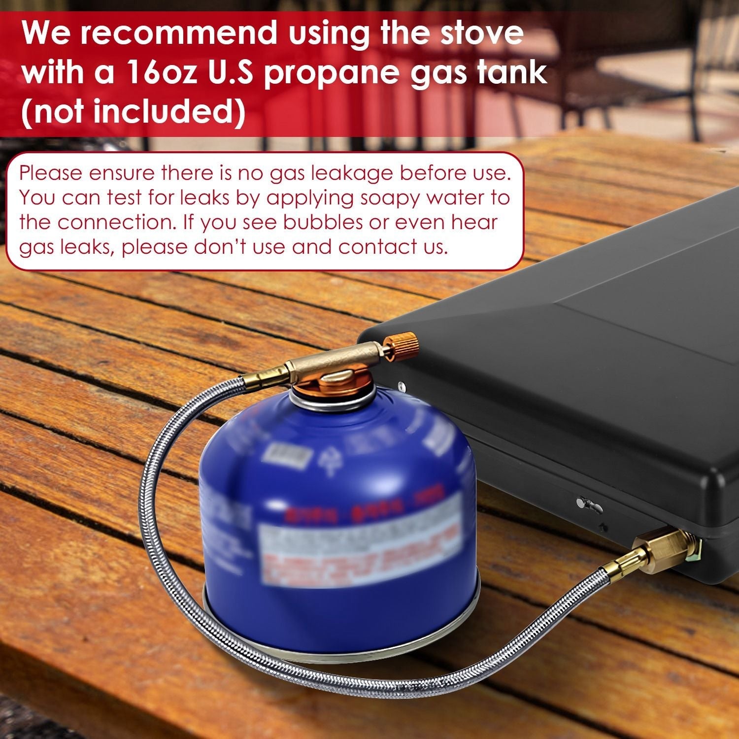 3-Burner Portable Propane Camping Stove with Windshield & Toast Tray