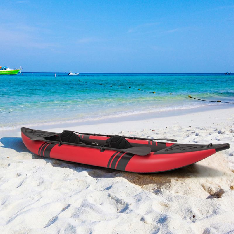 Inflatable 2-person Kayak Set with Aluminium Oars and Repair Kit