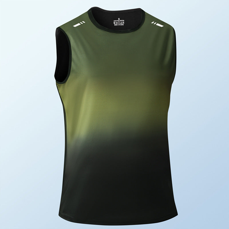 Mens Sleeveless T-shirt Ideal For Outdoor Running Fitness And Basketball