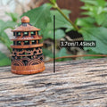1.4-Inch Handcrafted Wooden Pagoda Incense Burner – Pocket Zen Desktop Talisman & Gift