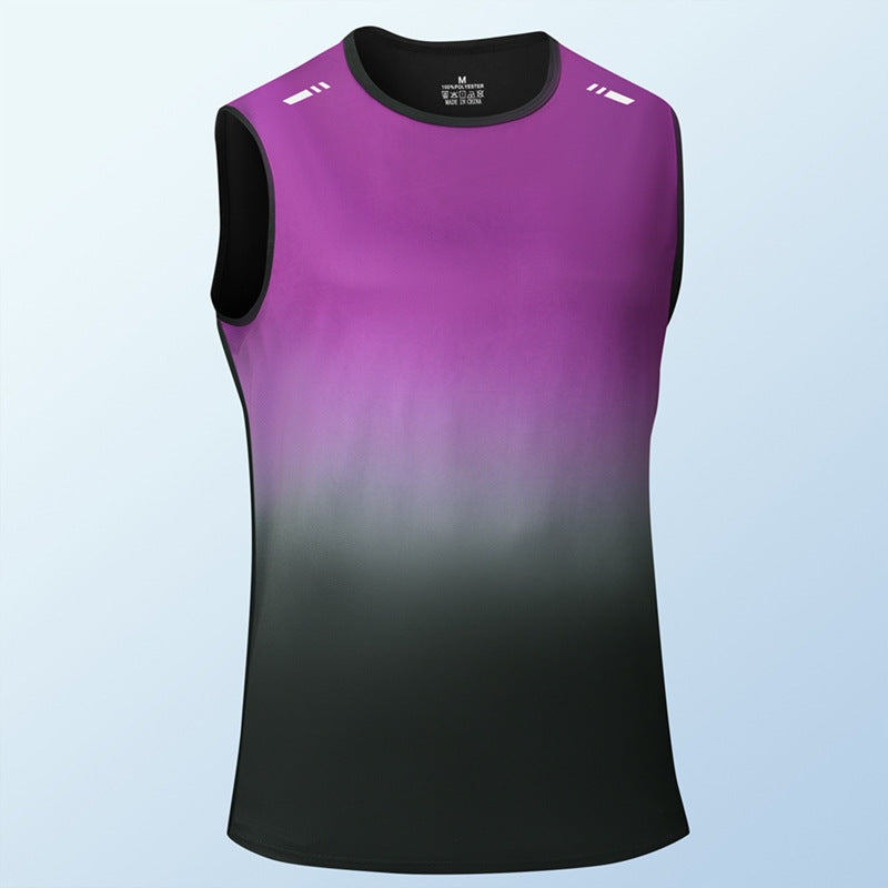 Mens Sleeveless T-shirt Ideal For Outdoor Running Fitness And Basketball
